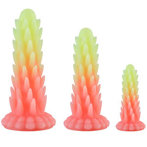 Múltiplas cores luminosa Silicone Spike Butt Plug - Product Image 5