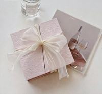 Boîte rigide à double ouverture magnétique rose bonbon, écologique, en matériaux recyclés, avec doublure en éponge, pour l'emballage des cils