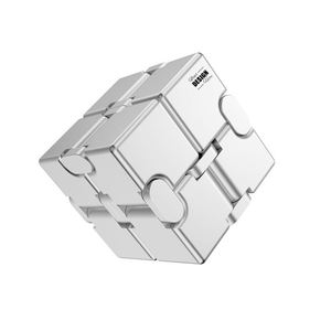 Juguete Sensorial Personalizado Ecológico con Rayas - Cubo Infinito de Metal Ultra-Duradero para Aliviar el Estrés y la Ansiedad - Product Image 1