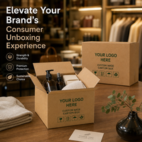 Boîte en carton ondulé à double paroi avec logo personnalisé, boîte d'expédition de qualité supérieure pour la vente au détail, boîte d'expédition robuste en kraft recyclé