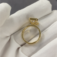 Bague de fiançailles et de mariage de luxe en diamant cultivé en laboratoire certifié IGI VVS VS, sur mesure, or jaune/blanc/rose 10K/14K/18K, taille Radiant