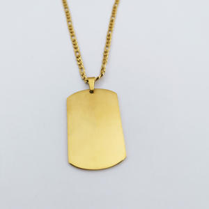 पुरुषों के लिए स्टेनलेस स्टील गहने पुरुषों के लिए उत्कृष्ट नेकलेस कस्टम उत्कीर्णन नेकलेस गैर तिरनिश हंक टैग हार - Product Image 5