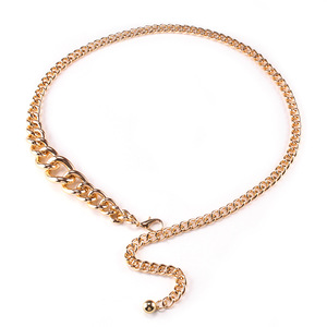 Women's Gold Waist <b>Chain</b> With Round Pendant Body Jewelry For Daily Wear Zinc Alloy Fashion Accessory - Product Image 5