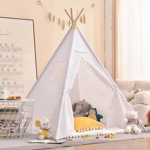 Maison de jeux intérieure montesori en bois pour enfants <span class=keywords><strong>tipi</strong></span> tente de crèche <span class=keywords><strong>lit</strong></span> simple pour bébé avec tente - Product Image 2