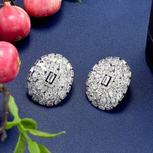 Nuevos accesorios populares Glamour CZ Zirconia pendientes moda mujer pendientes nupcial boda joyería fiesta de noche E17 - Product Image 3