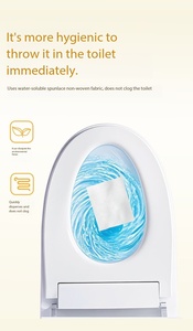 Lingettes ménagères écologiques lavables et biodégradables à 100 %, douces, non alcoolisées, pour adultes, en non-tissé, jetables dans les toilettes - Product Image 2