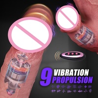 Dildo vibrant télescopique en silicone liquide avec fonction de léchage, masturbateur féminin et jouet intime pour adultes pour couples
