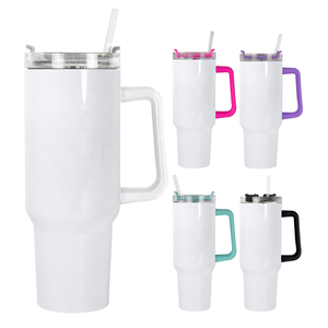 Ready Ship Hot Sale 40oz Stainless Steel Vacuum Insulated Eco-Friendly Sublimation Tumbler <b>Coffee</b> Mug Handle 24hr Thermal - Product Image 2