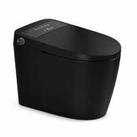Siège de toilette intelligent moderne avec télécommande incluse, chauffage intégré et siphon en S pour usage hôtelier