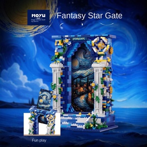 Bloques de Construcción de Plástico de Alta Venta, Diseño de la Noche Estrellada de Van Gogh, Modelo Decorativo, Puerta Mágica de Fantasía, MOYU, Escala 1:1 - Product Image 2