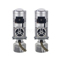 GOODZOOM Mini Proyector Bi-LED para Faros Delanteros, Bombilla H4 22000LM/18000LM, Lente de Proyección Bi-LED para Automóvil