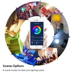Nouvelle <span class=keywords><strong>ampoule</strong></span> <span class=keywords><strong>LED</strong></span> intelligente 9W 10W E27 E26, lampe télécommandée, lumière RGB colorée, intensité variable, compatible <span class=keywords><strong>Alexa</strong></span>, <span class=keywords><strong>ampoule</strong></span> intelligente Wifi <span class=keywords><strong>LED</strong></span> - Product Image 5