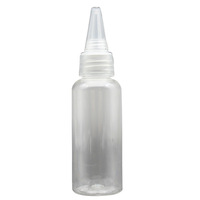 Bouteille de lotion à presser transparente en PET avec bec verseur, pour usage cosmétique, étiquetée, 10/20/30/50m, 100l