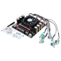 Carte d'amplification numérique Bluetooth 5.2 AS21HPA, module audio 2.1 canaux classe D pour subwoofer avec réglage des aigus et des basses