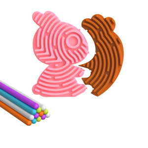 Scheda sensoriale in Silicone doppio lato Fidget giocattolo per bambini adulti calmante per l'ansia <span class=keywords><strong>ADHD</strong></span> autismo portatile con borsa da viaggio <span class=keywords><strong>età</strong></span> 3 - Product Image 3