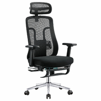 Chaise de bureau pivotante en tissu avec dossier haut/medium, dossier en maille et mousse à mémoire de forme, idéale pour les cadres et les professionnels.