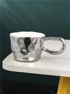 Hot Selling Plated Gold Silver 400Ml 13Oz Milk Breakfast <b>Cup</b> Cereal <b>Cup</b> Coffe <b>Cups</b> <b>Ceramic</b> Mug Nordic Mugs Custom <b>Ceramic</b> Mug - Product Image 3