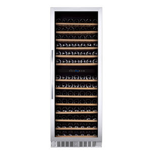 Réfrigérateur à vin électrique double zone Vinopro 490L Refroidisseur de cave Capacité de 181 bouteilles Lumières latérales verticales Réfrigérateur à vin intégré - Product Image 1