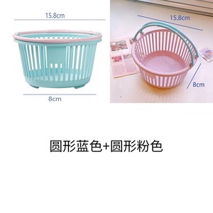 <b>Mini</b> Plastic Storage Basket with Handle Desktop Organizer <b>Bin</b> Portable Sundries Holder for Stationery Toiletries - Product Image 5