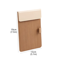 Carpeta de Oficina de Cuero Sintético para Hotel, Tamaño A4, con Clip Magnético para Reuniones, Carpeta Publicitaria de PU para Negocios