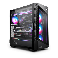 Boîtier PC de jeu MSI MPG Velox 100R Mid-Tower avec panneau latéral en verre trempé, 4 ventilateurs ARGB de 120 mm, support de radiateur de 360 mm