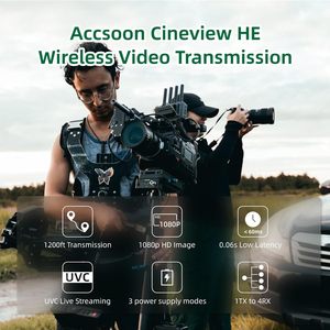 Accsoon cineview ông không dây video Transmitter receiver 2.4 + 5GHz 1080p60 live streaming 0.06S độ trễ 1200ft phạm vi 4 thiết bị - Product Image 4