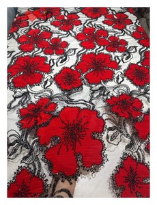 Blinglace sâu rượu vang hồi giáo nhung đính cườm sequin thêu ren vải majlis Rèm Cửa & Arabic trang trí nhà - Product Image 5