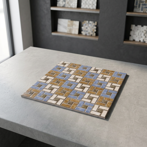 300x300mm Square Embossed Punch Designer Glossy Rectified Rustic Surface Digital Ceramic <b>Floor</b> Tiles 12x12 30x30 - Product Image 1
