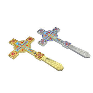 HT天主教十字架十字架耶稣基督灵感家居装饰虔诚礼品手工教堂十字架与彩色石头 - Product Image 4