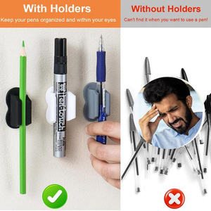 Soportes de Silicona para Bolígrafos y Marcadores, Fáciles de Instalar, Adhesivos, para Lápices, Material Escolar y de Oficina, para Escritorio y Pared - Product Image 2