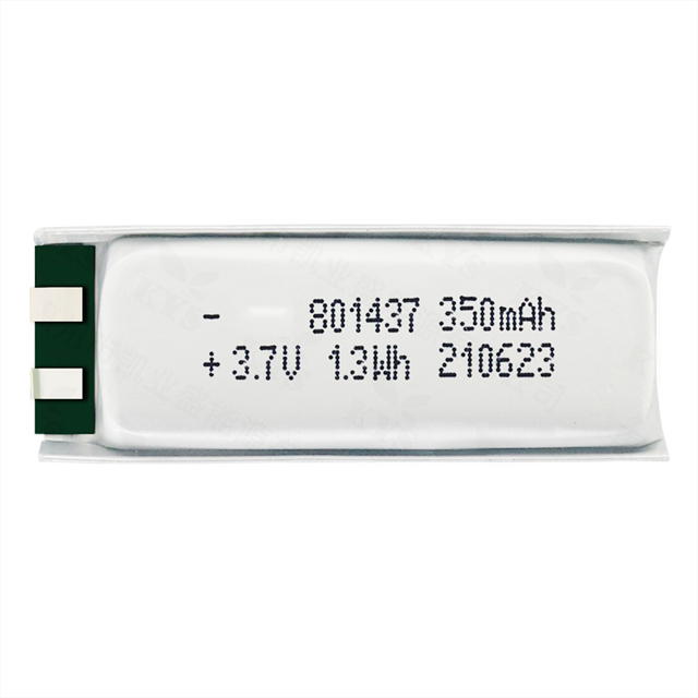 Compact 801437 3.7V 350mAh Rechargeable Lithium Polymer Battery for Smart Wristbands Mini Pouch Lithium Ion Batteries