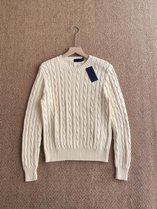 <span class=keywords><strong>Pull</strong></span> tricoté à col rond avec broderie et logo, motif torsadé, chaud pour l'automne, pour couple, photos réelles - Product Image 4