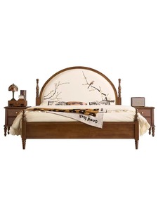 Chinesische Art 1,8 m Doppel Haupt schlafzimmer Soft Back Bett 2025 Massivholz bett - Product Image 5