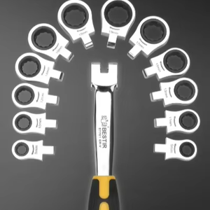 <b>Open</b> <b>End</b> Torque Ratchet Wrench <b>Spanner</b> Set Combination Metric Measurement System - Product Image 1