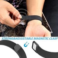 Bracelet milanais en acier inoxydable + boucle de boîtier pour Apple watch