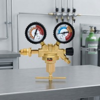 Régulateur de pression d'azote haute pression avec manomètres pour utilisation avec une bouteille de gaz N2