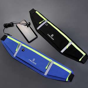 Sacs de sport imperméables à trois poches, sacs de jogging invisibles, sacs de taille pour le fitness, le cyclisme, porte-téléphone portable, ceinture de course à pied en plein air - Product Image 4
