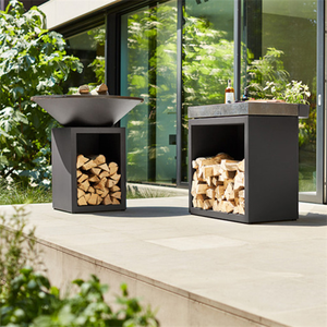 Barbecue d'extérieur en acier Corten résistant à la rouille, foyer de jardin, fabrication chinoise - Product Image 2