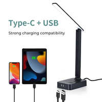 1100W LED américain Standard USB charge Type C prise lumière chambre hôtel réglage intelligent lampe de chevet bureau Table lumière