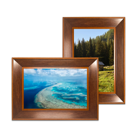 Bingkai foto Digital 10.1 "Pro, kayu cerdas bingkai foto Digital WiFi layar sentuh IPS FHD putar otomatis Foto Video Frameo App