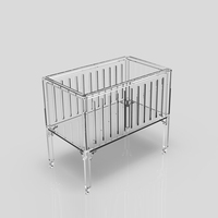 Barrière de lit de bébé en acrylique transparent Rails de lit de style design chinois pour les tout-petits avec roues mobiles