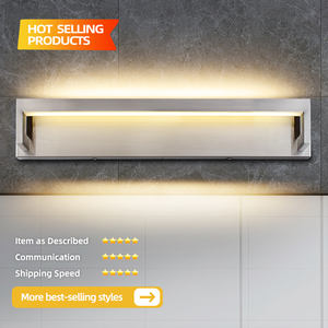 Applique murale LED au design moderne, étanche IP44, miroir de salle de bain, lumière murale intérieure en acier inoxydable pour hôtel, lumière de miroir - Product Image 2