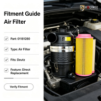 Boîtier de filtre à air 01181280 pour moteur Deutz avec filtre intérieur et extérieur, boîte de filtre à air, pièce de rechange de rechange