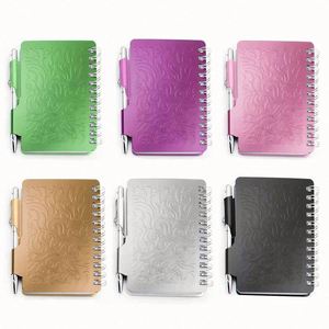 สมุดโน้ตเปลือกอะลูมิเนียมขนาด A7 ผลิตภัณฑ์กระดาษขนาดเล็กแบบขายส่ง ปากกาเปลือกโลหะ สมุดโน้ตเปลือกโลหะผสมอะลูมิเนียมแบบสร้างสรรค์ - Product Image 1