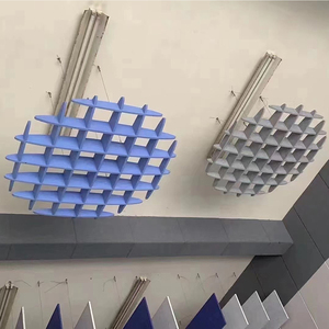 HJ Eco Friendly noir fibre de polyester cercles acoustiques suspendus baffles de plafond suspension panneau de plafond <span class=keywords><strong>acoustique</strong></span> rond - Product Image 6