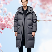 Parka longue imperméable personnalisée pour moto, chasse, sports, parka matelassée, bomber, veste d'hiver, veste universitaire pour homme, à capuche, coupe-vent, décontractée
