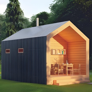 Sauna in Legno con Tetto <span class=keywords><strong>a</strong></span> Punta per Esterni, Stufa Elettrica, Sauna in Legno di Hemlock Massiccio per 2 Persone - Product Image 4