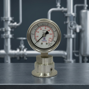 MC <b>Clamp</b> Chuck <b>Quick</b>-Fit Connector Sanitary Stainless Steel Diaphragm Pressure Gauge 1.6% Accuracy 10 bar - Product Image 2