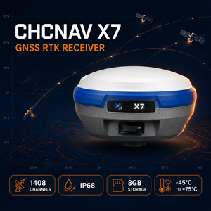 เครื่องมือสำรวจทางวิศวกรรมระบบนำทางอินเนอร์เชียล CHCNAV GPS RTK X7 พร้อมระบบ GNSS H-rtk F9p 4 Pro Pin Pogo ระดับการกันน้ำ IP67 - Product Image 4
