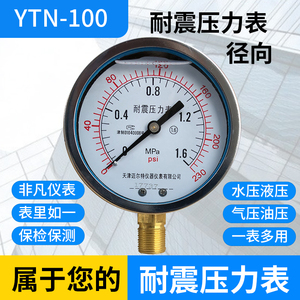 Manómetro Resistente a Impactos YTN 100, 0-1.6 MPa, Radial, para Presión de Aceite Hidráulico y Aire - Product Image 4